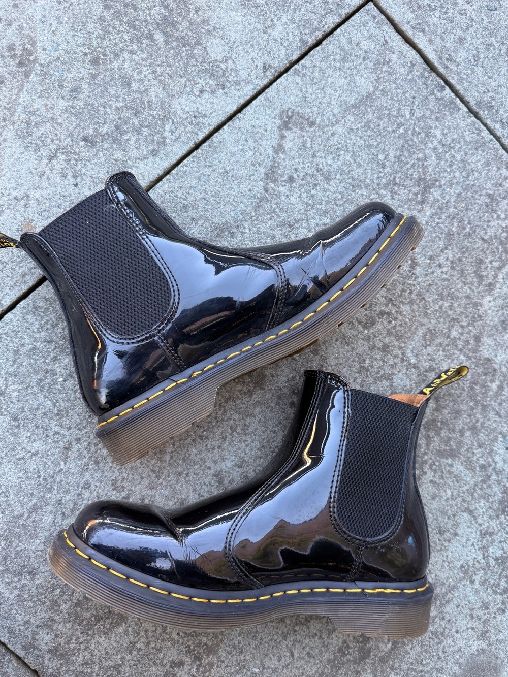 Dr. Martens Black Patent Chelsea Boots